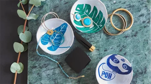 Ecsetirón készlet, porcelánra, EDDING "4200 Cool color", 6 különböző szín