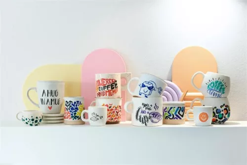 Ecsetirón készlet, porcelánra, EDDING "4200 Warm color", 6 különböző szín