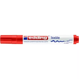 Textilmarker, 2-3 mm, kúpos, EDDING "4500", piros