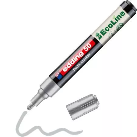 Lakkmarker, 2-3 mm, EDDING "50", ezüst