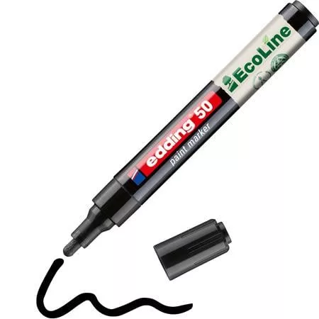 Lakkmarker, 2-3 mm, EDDING "50", fekete