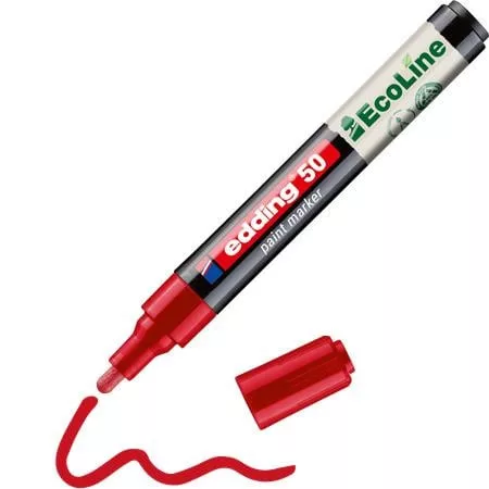Lakkmarker, 2-3 mm, EDDING "50", piros