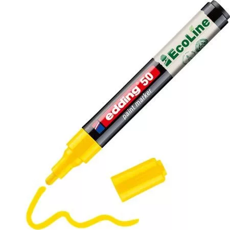 Lakkmarker, 2-3 mm, EDDING "50", sárga