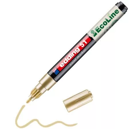 Lakkmarker, 1-2 mm, EDDING "51", arany