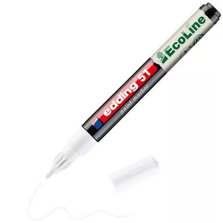Lakkmarker, 1-2 mm, EDDING "51", fehér