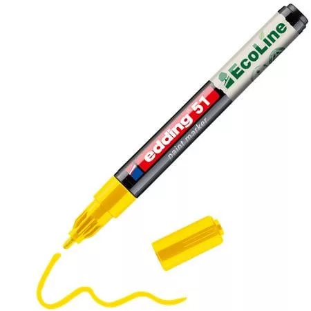 Lakkmarker, 1-2 mm, EDDING "51", sárga