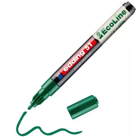 Lakkmarker, 1-2 mm, EDDING "51", zöld