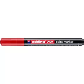 Lakkmarker, 1-2 mm, EDDING "791", piros