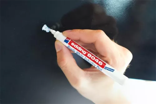 Alkoholos marker, 1-3 mm, kúpos, ipari, EDDING "8046", fehér