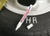 Gumijelölő marker, 2-4 mm, kúpos, EDDING "8050", fehér