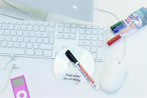 Alkoholos marker, CD/DVD, 0,5-1 mm, EDDING "8400", kék