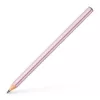 Grafitceruza, B, háromszögletű, FABER-CASTELL "Sparkle Jumbo",  metál rózsaszín