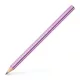 Grafitceruza, B, háromszögletű, FABER-CASTELL "Sparkle Jumbo",  metál lila
