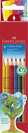 Színes ceruza készlet, háromszögletű, FABER-CASTELL "Grip 2001", 6 különböző szín