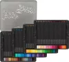 Színes ceruza készlet, háromszögletű, fémdobozban, FABER-CASTELL "Black Edition", 100 különböző szín
