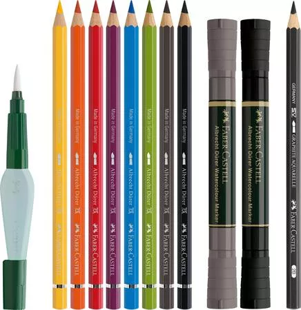 Készlet akvarell technikához, FABER-CASTELL "Discovery Set Albrecht Dürer", 12 db-os szett