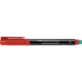   Alkoholos marker, OHP, 0,4 mm, FABER-CASTELL "Multimark 1523", piros