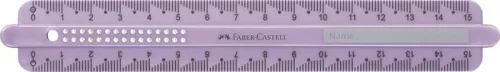 Vonalzó, műanyag, törhetetlen, 15 cm, FABER-CASTELL "Sparkle", vegyes színek
