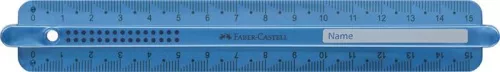 Vonalzó, műanyag, törhetetlen, 15 cm, FABER-CASTELL "Pöttyös", vegyes színek
