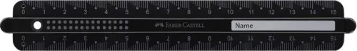 Vonalzó, műanyag, törhetetlen, 15 cm, FABER-CASTELL "Pöttyös", vegyes színek