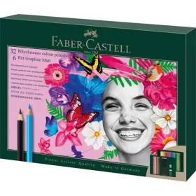   Színes- és grafitceruza készlet, FABER-CASTELL "Polychromos & Pitt Graphite Matt" , 40 db-os szett