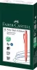 Golyóstoll, 1 mm, XB, nyomógombos tolltest, korallpiros tolltest, FABER-CASTELL "Poly Ball Urban", kék