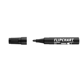   Flipchart marker, 1-3 mm, kúpos, ICO "Artip 11", fekete