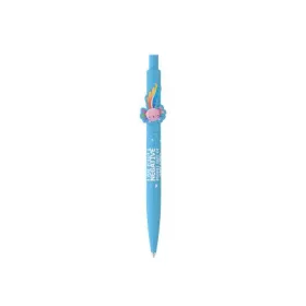   Golyóstoll, 0,8 mm, nyomógombos, kék tolltest, ICO "Axolotl", kék