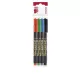Alkoholos marker készlet, CD/DVD, 0,5 mm, ICO, 4 különböző szín