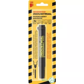   Alkoholos marker, ipari, 1-3 mm, kúpos, mágnessel, ICO "Magnetic industrial permanent 11 XXL", fekete
