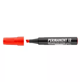   Alkoholos marker, 1-4 mm, vágott, ICO "Permanent 12", piros