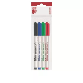   Tábla- és flipchart marker készlet, 1-1,5 mm, kúpos, ICO "Slim M", 4 különböző szín