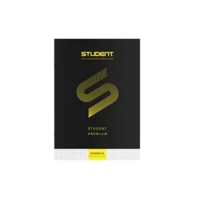   Füzet, tűzött, A4, kockás, 32 lap, ICO "Student Premium", "87-32", fekete
