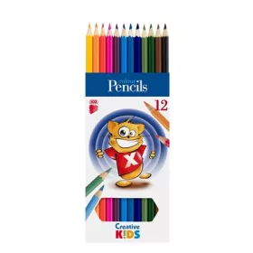   Színes ceruza készlet, hatszögletű, ICO "Creative Kids", 12 különböző szín