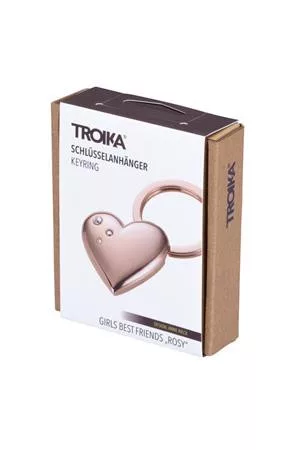 Kulcstartó, SWAROVSKI® kristályokkal, TROIKA, "Girls Best Friend Rosy" Shiny