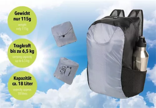 Hátizsák, összehajtható, TROIKA "Ruckzack"