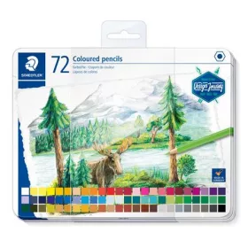   Színes ceruza készlet, hatszögletű, fémdobozos, STAEDTLER "146 C", 72 különböző szín