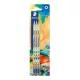 Grafitceruza készlet, HB, hatszögletű,  STAEDTLER "170 BK3-2", Multiverzum