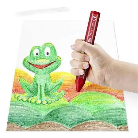 Zsírkréta, jumbo, hatszögletű, STAEDTLER "Noris Junior 224", 6 különböző szín