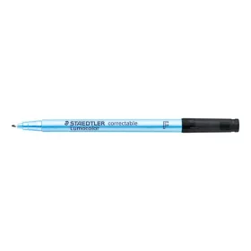   Alkoholmentes marker, OHP, 0,6 mm, STAEDTLER "Lumocolor® 305 F", fekete
