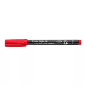   Alkoholos marker, OHP, 0,6 mm, STAEDTLER "Lumocolor® 318 F", piros