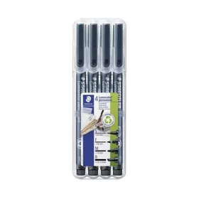   Alkoholos marker készlet, OHP, STAEDTLER "Lumocolor® 31", 4 különböző vonalvastagság, fekete