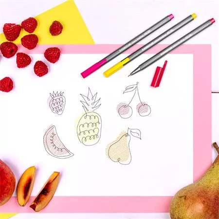 Tűfilc, 0,3 mm, STAEDTLER "Triplus 334", piros