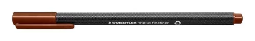 Tűfilc, 0,3 mm, STAEDTLER "Triplus 334", középbarna
