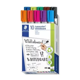   Táblamarker készlet, 2 mm, kúpos, STAEDTLER "Lumocolor® 351", 10 különböző szín