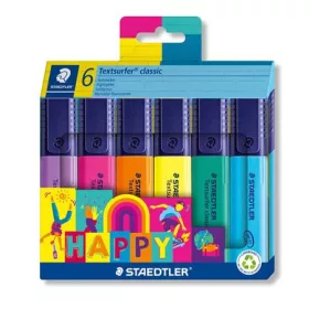   Szövegkiemelő készlet, 1-5 mm, STAEDTLER "Textsurfer® classic 364 C Happy", 6 különböző szín