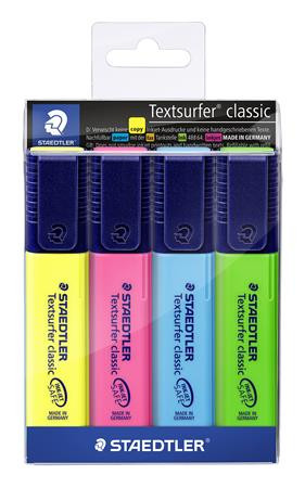 Szövegkiemelő készlet, 1-5 mm, STAEDTLER "Textsurfer Classic 364", 4 különböző szín