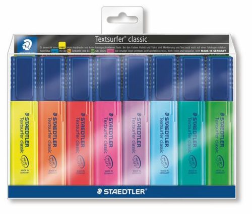 Szövegkiemelő készlet, 1-5 mm, STAEDTLER "Textsurfer Classic 364", 8 különböző szín