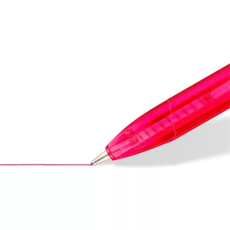 Golyóstoll, 1 mm, nyomógombos, STAEDTLER "Ball 423 M", piros