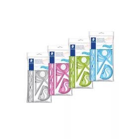  Vonalzókészlet, műanyag, hajlítható, 4 darabos, STAEDTLER "569 PB", vegyes színek